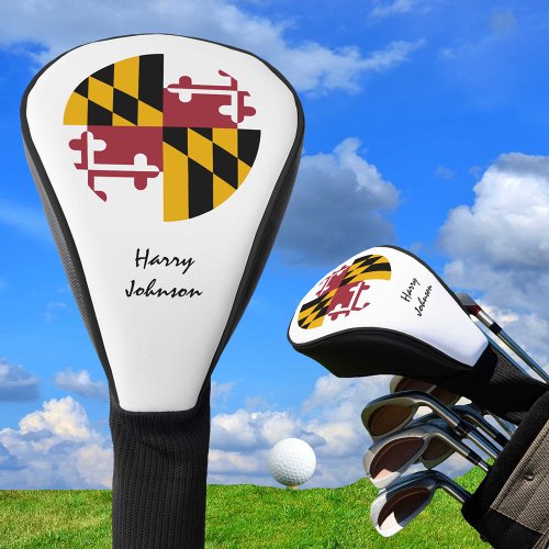 Maryland Flag  Monogrammed Golf Clubs Covers USA