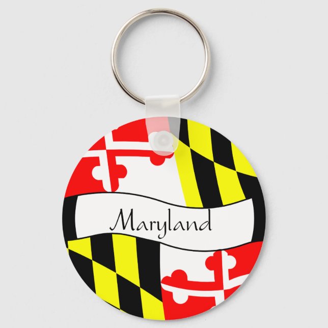 Maryland -  FLAG - Name Keychain (Front)
