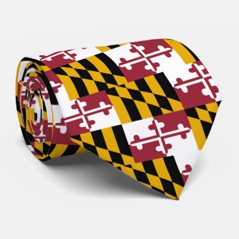 Maryland Flag Neck Tie by GrooveMaster at Zazzle