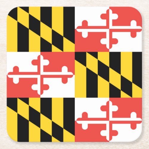 Maryland Flag Paper Coaster