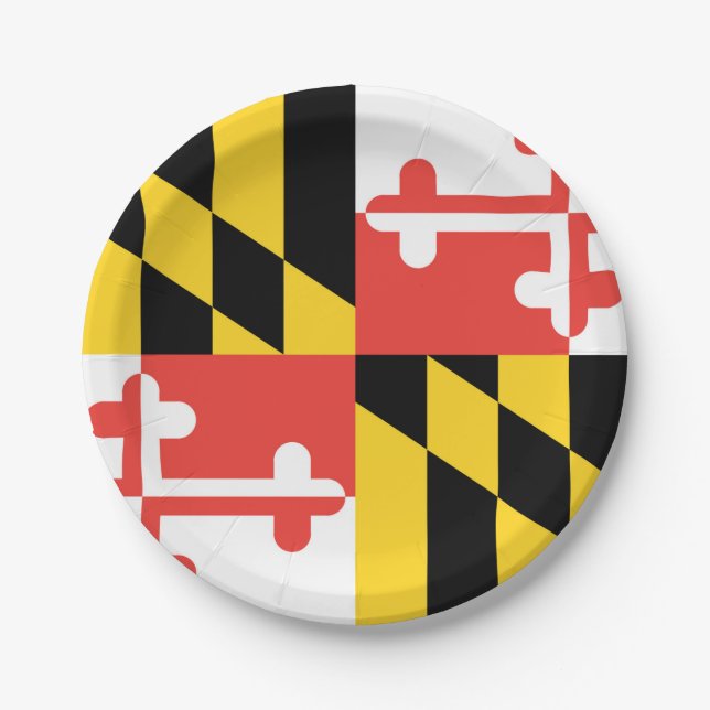 Maryland Flag Paper Plates (Front)