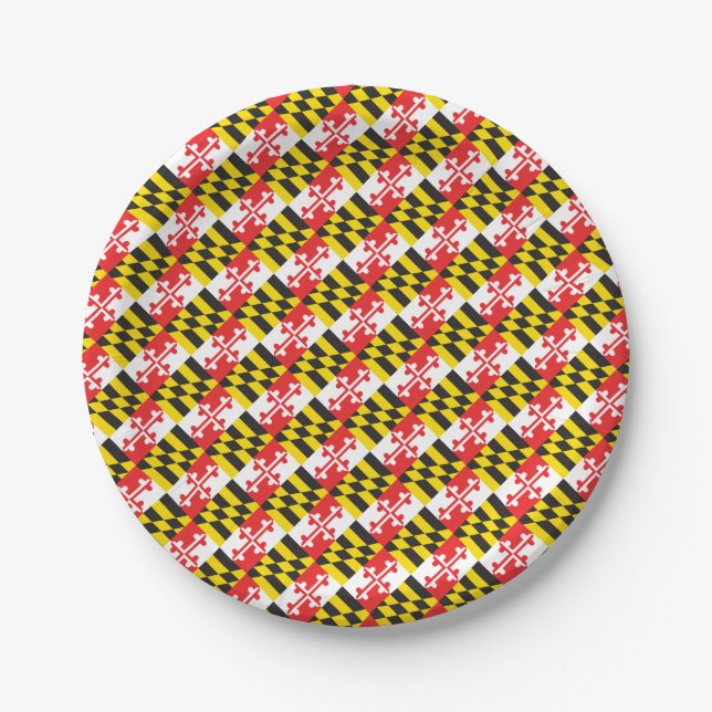 Maryland Flag Paper Plates (Front)
