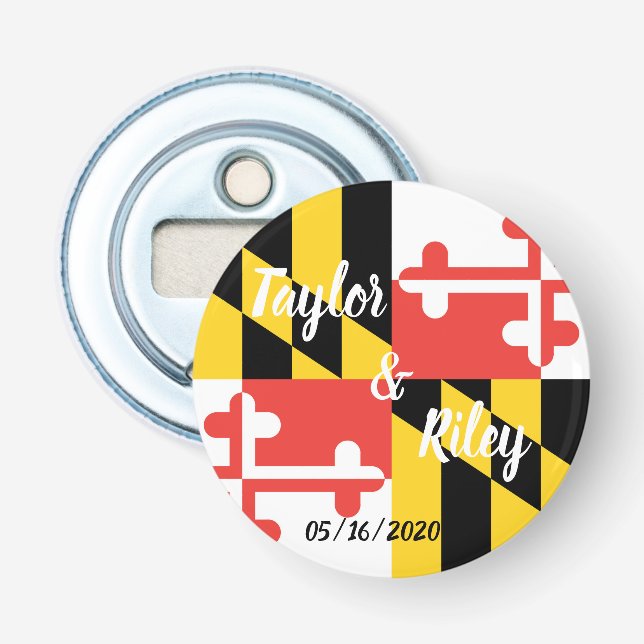 Maryland Flag Personalized Bottle Opener (Front)