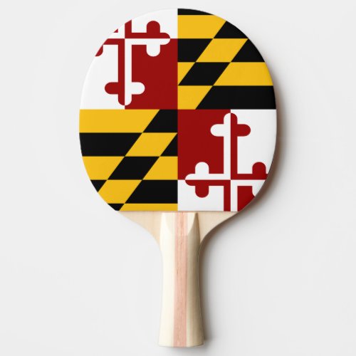 Maryland flag ping pong paddle