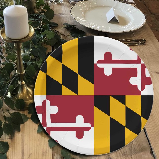 Maryland Flag plates, party, sports, Maryland Paper Plates (Creator Uploaded)
