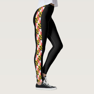 MD Leggings with pockets - Maryland Flag Trim