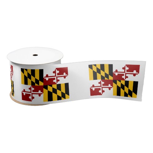 Maryland flag satin ribbon