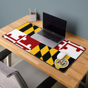 Maryland flag-Seal Desk Mat