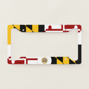 Maryland flag-seal license plate frame