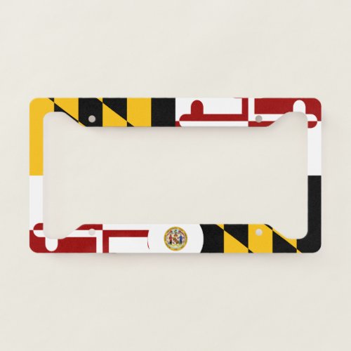 Maryland flag_seal license plate frame