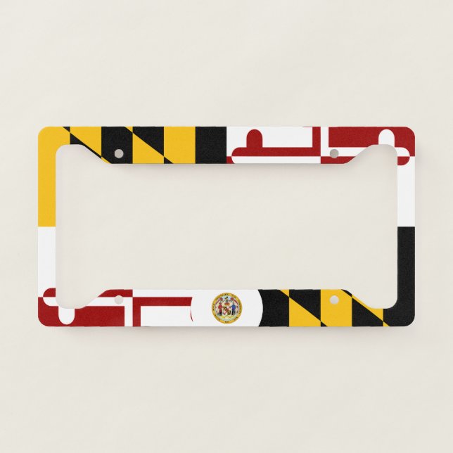 Maryland flag-seal license plate frame (Front)