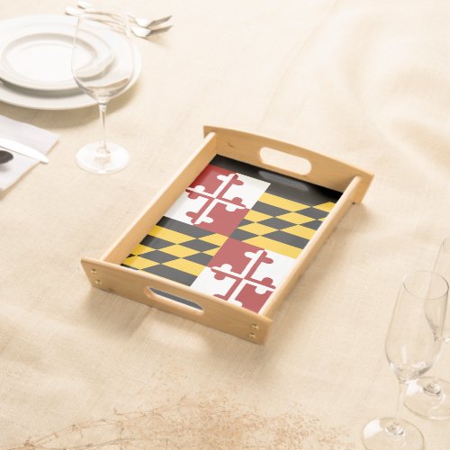 Maryland flag serving tray