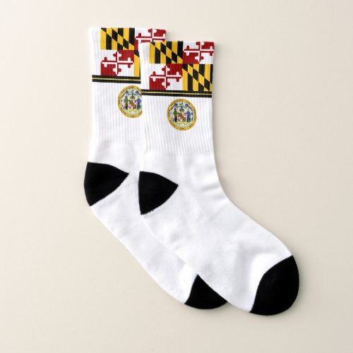 Maryland flag socks