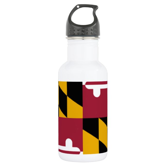 Maryland Flag Stainless Steel Water Bottle (Front)