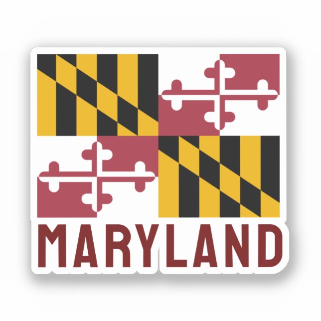 Maryland Flag Sticker (Front)