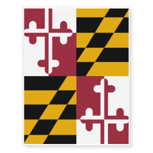 Maryland Flag Temporary Tattoos
