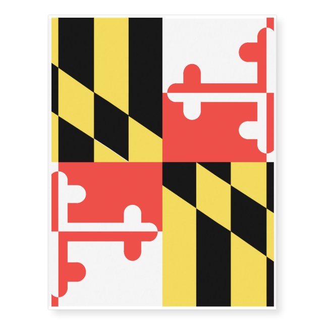 MARYLAND Flag Temporary Tattoos (Front)