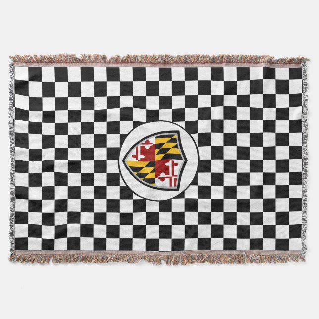 Maryland flag throw blanket (Front)