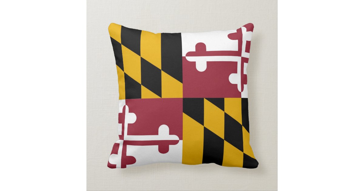 Maryland Flag Throw Pillow | Zazzle.com