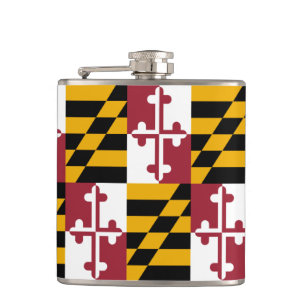 Maryland Flag & travel Maryland USA States/sports Flask