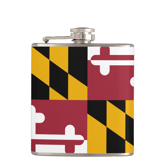 Maryland Flag & travel Maryland USA States/sports Flask (Front)