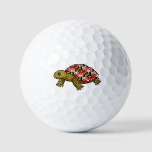 Maryland Flag Turtle Golf Balls