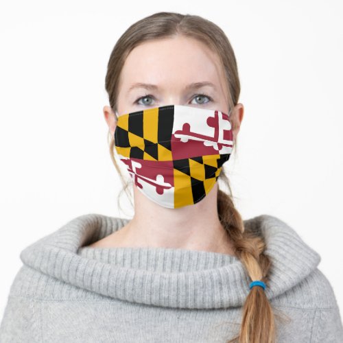 Maryland Flag USA State Adult Cloth Face Mask