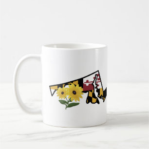 Maryland Flag with State Flower Black Eyed Susan Coffee Mug