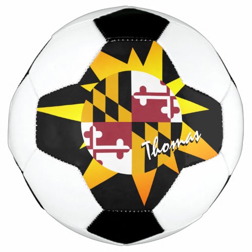 Maryland Football  Maryland Flag  BANG Soccer Ball