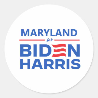 Maryland for Biden Harris Classic Round Sticker