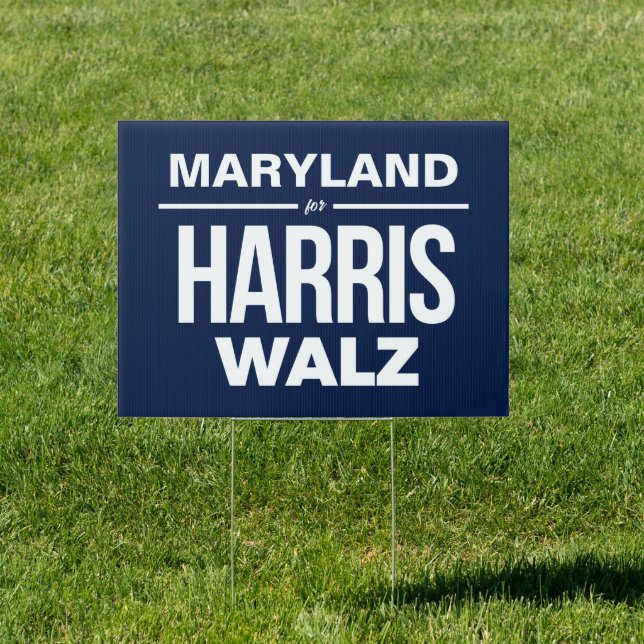 Maryland for Harris Walz Sign (Insitu)