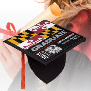 Maryland Graduation Hat, Photo, USA, Maryland Flag Cap Topper