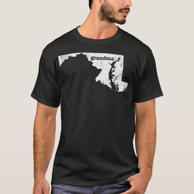 Maryland Grandma Grandmother Gift western riding c T-Shirt (Front)