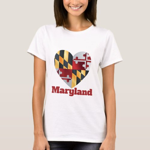 Maryland Heart Flag T_Shirt