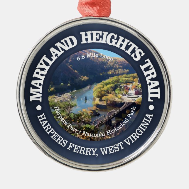 Maryland Heights Trail Metal Ornament (Front)
