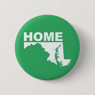 Maryland Home Away From State Button Badge Pin