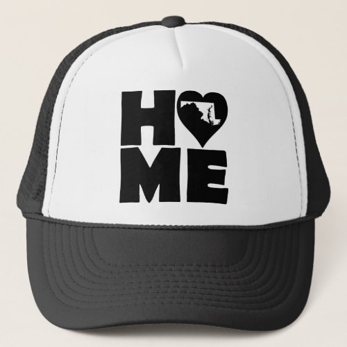 Maryland Home Heart State Ball Cap Trucker Hat