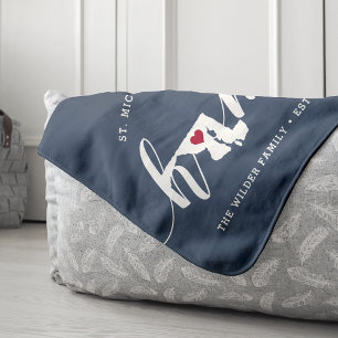 Maryland Home State Personalized Sherpa Blanket