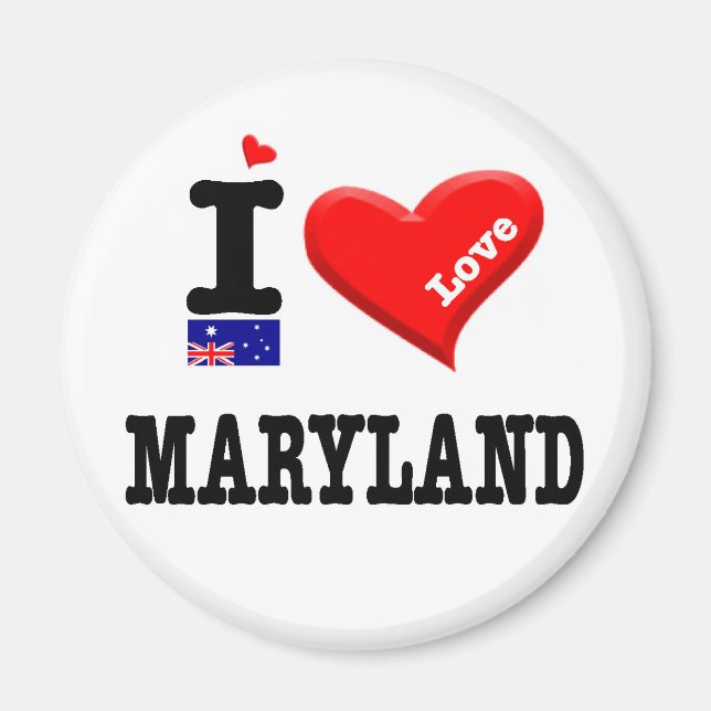 MARYLAND - I Love Magnet (Front)