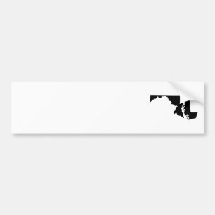 Maryland in Black and White Bumper Sticker