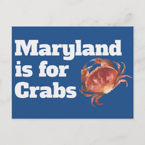 Maryland is for Crabs Postcards