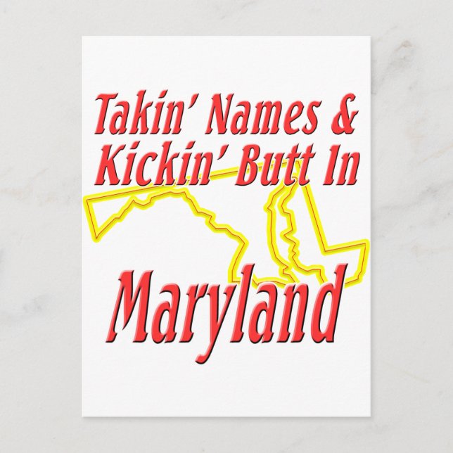 Maryland - Kickin' Butt Postcard (Front)