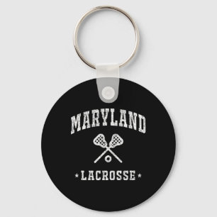 Maryland Lacrosse Vintage Gameday Retro Lacrosse L Keychain