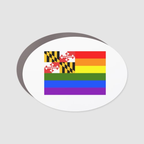 Maryland LGBT Pride Flag Car Magnet