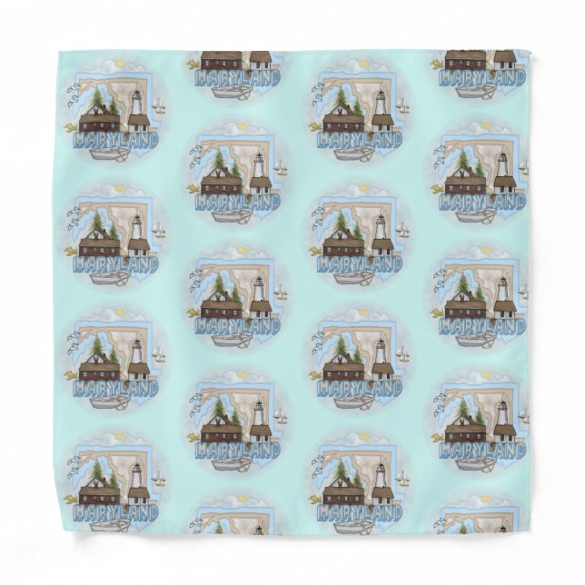 Maryland Lighthouse Bandana (Front)