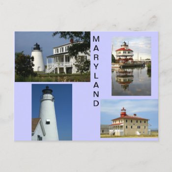 Maryland Lighthouses Postcard by lighthouseenthusiast at Zazzle