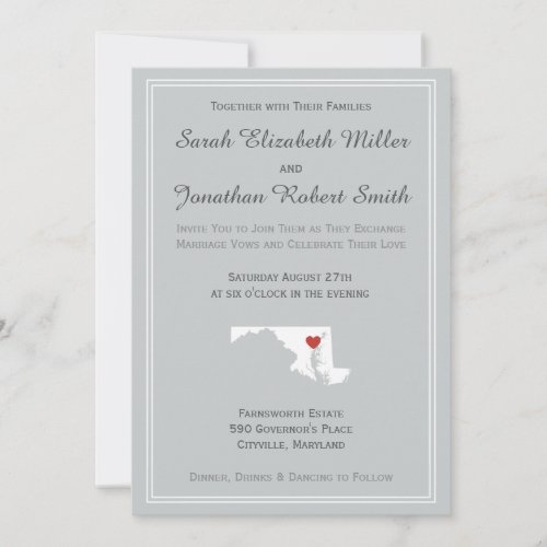 Maryland Love _ Customizable Wedding Invitation