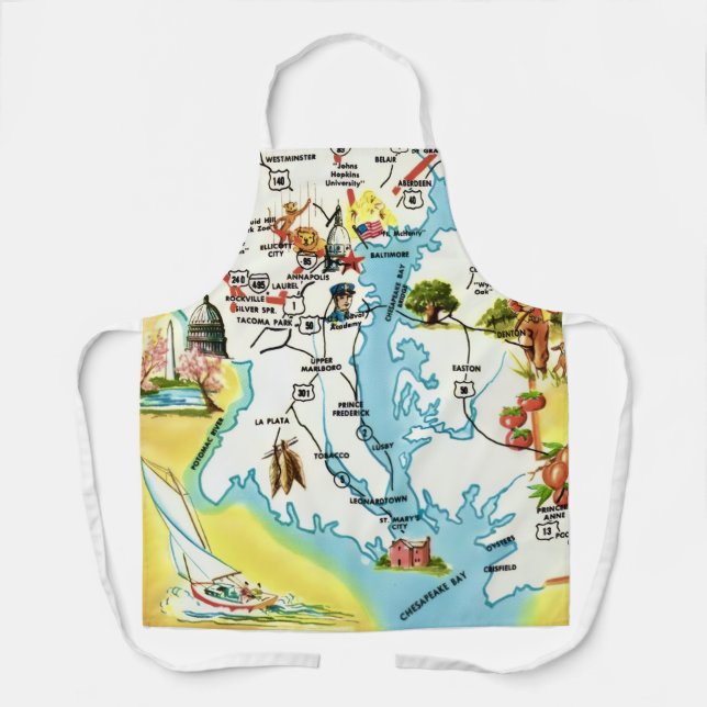 Maryland Map Apron (Front)
