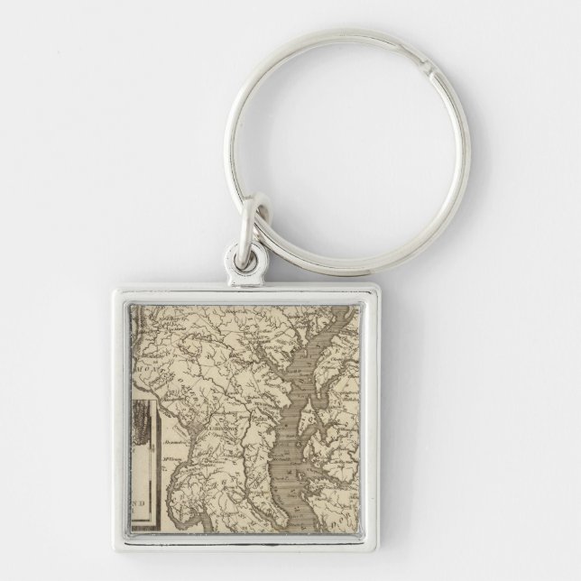 Maryland Map by Arrowsmith Keychain (Front)