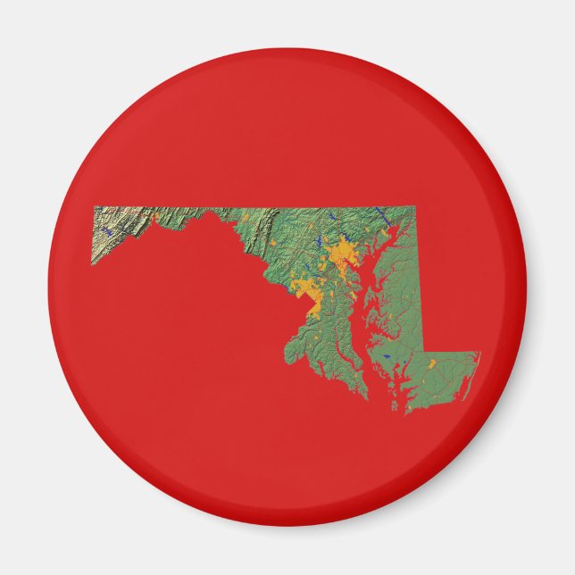 Maryland Map Magnet (Front)